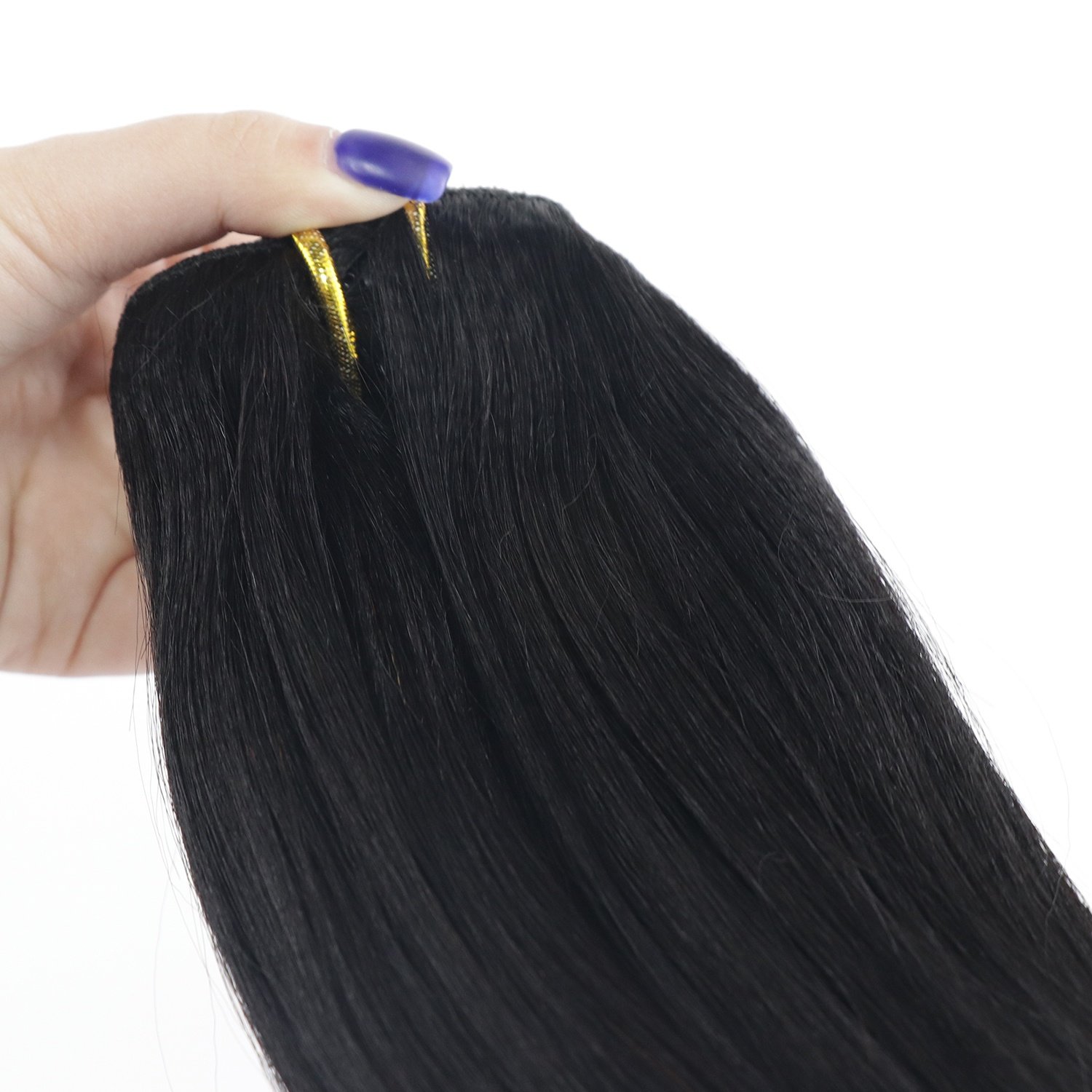 Hot Selling Virgin Human Double Drawn Yaki Straight Dropshipping Clip in Human Hair Extensions Yaki