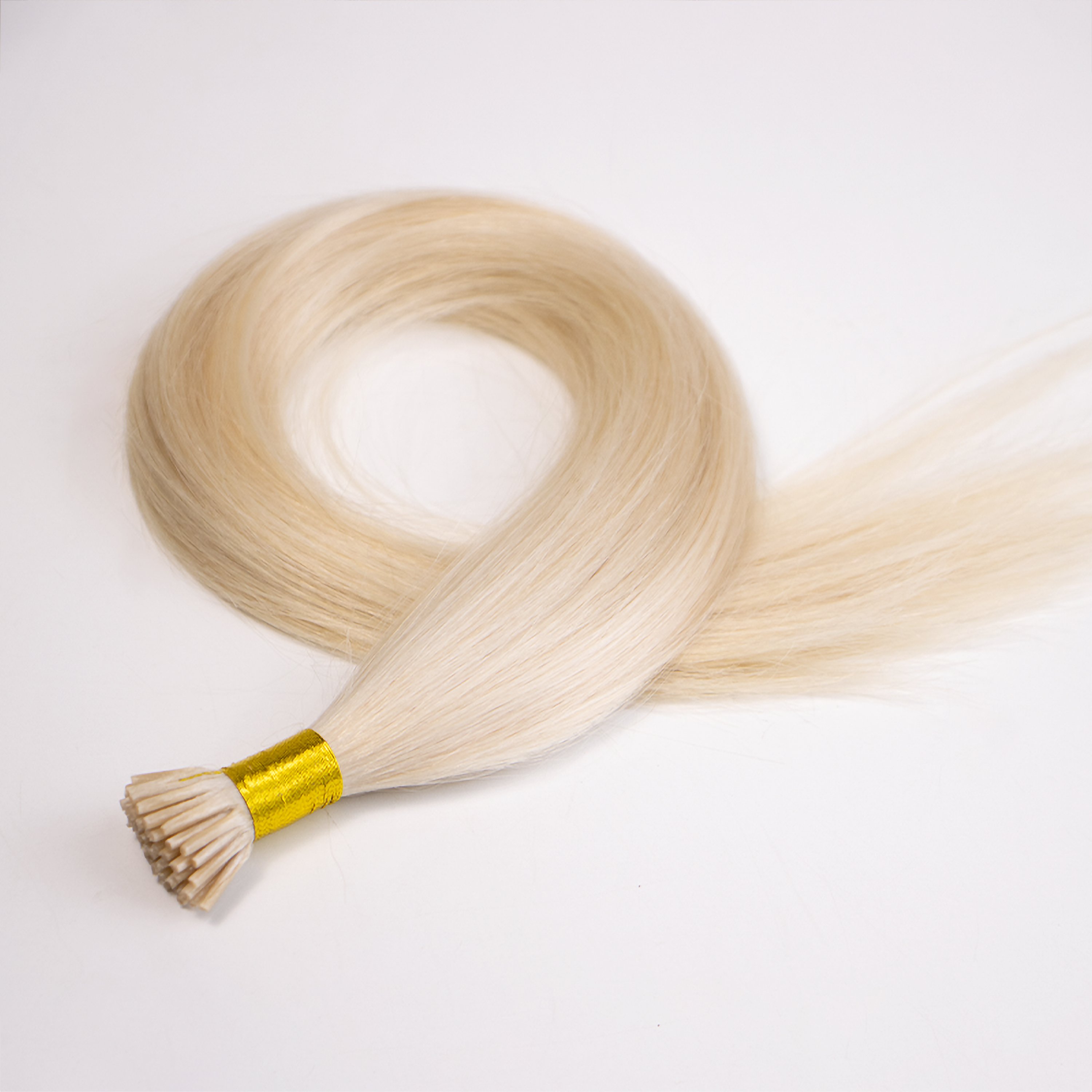 Wholesale I Tip Human Hair Extensions Blonde Color Raw Cuticle Aligned Burmese Hair