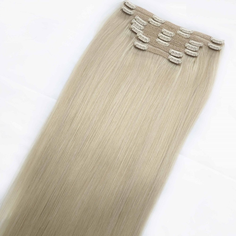 Wholesale Factory Double Drawn Virgin Remy Human Blonde Natural One Piece Clip In 100% Human Hair Extension