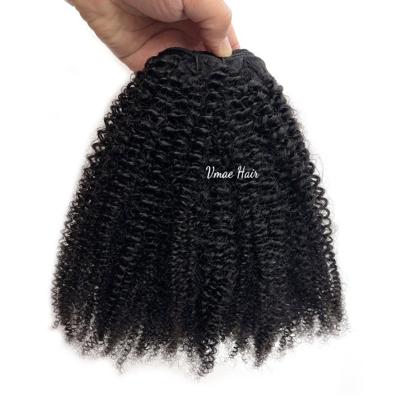 VMAE Wholesale Burmese Unprocessed Remy Weft Human Bundles Afro Kinky Curly Raw Human Hair Extensions
