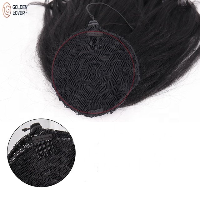 Human Hair Extensions With Clip In Drawstring Ponytail Natural Wave Brazilian Remy Hair Ponytails For Women