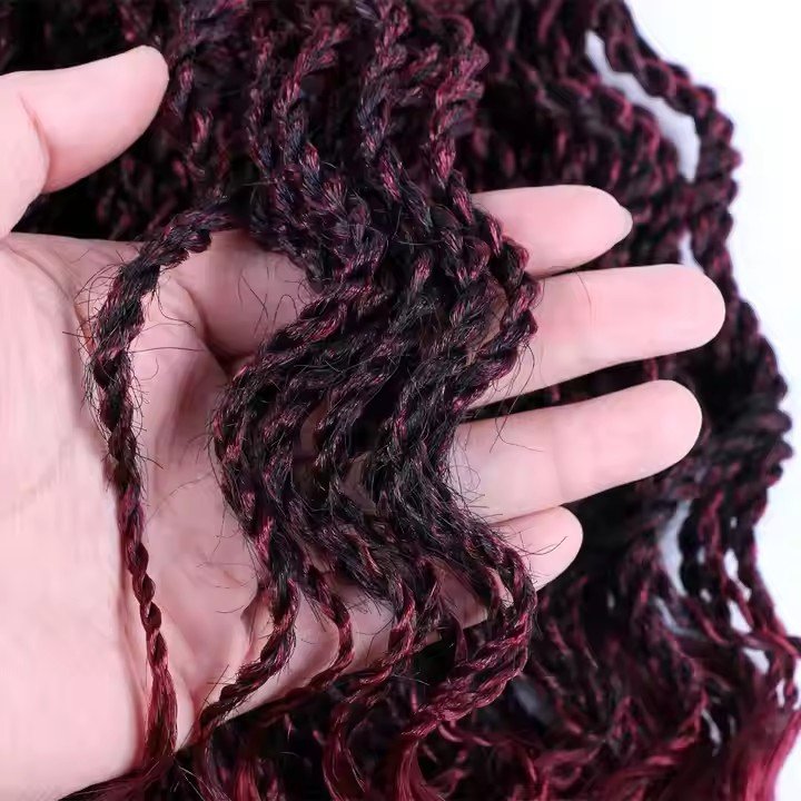 14 Inches 80g Senegalese Twist Crochet Curl Ombre Hair Synthetic Wholesale Box Meches Tresses For African Braids Hair Extensions