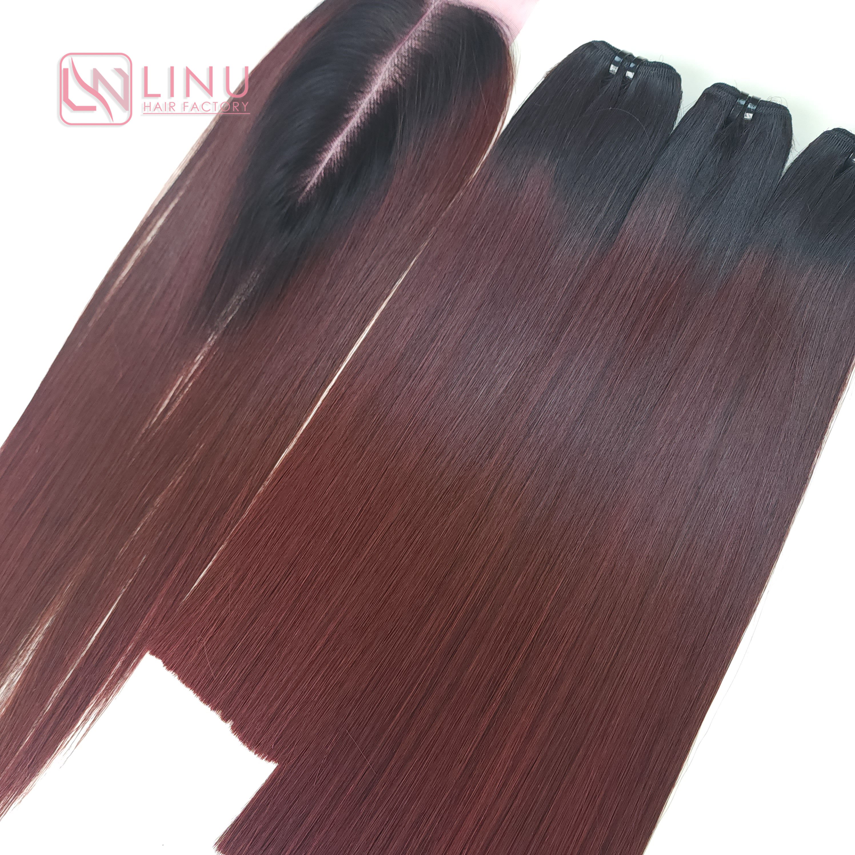 Vietnamese Dark Color Natural Bone straight Hair Wholesale Prices Unprocessed Virgin Natural Silky No Shedding Silky Natural