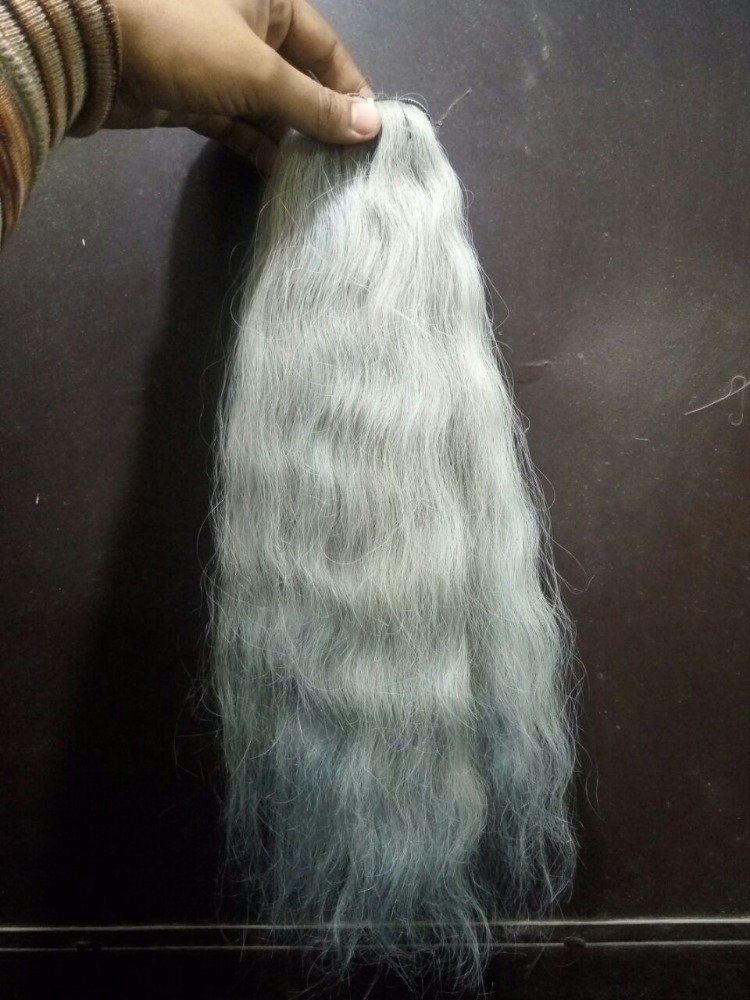 Silver Grey Color Human Hair Extensions