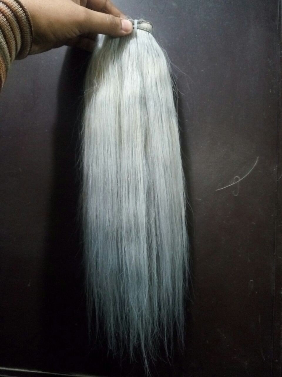 Silver Grey Color Human Hair Extensions