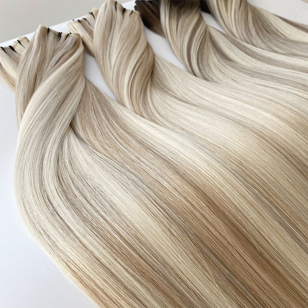 Russian Thin Invisible Genius Weft invisible weft human hair extensions russian hair