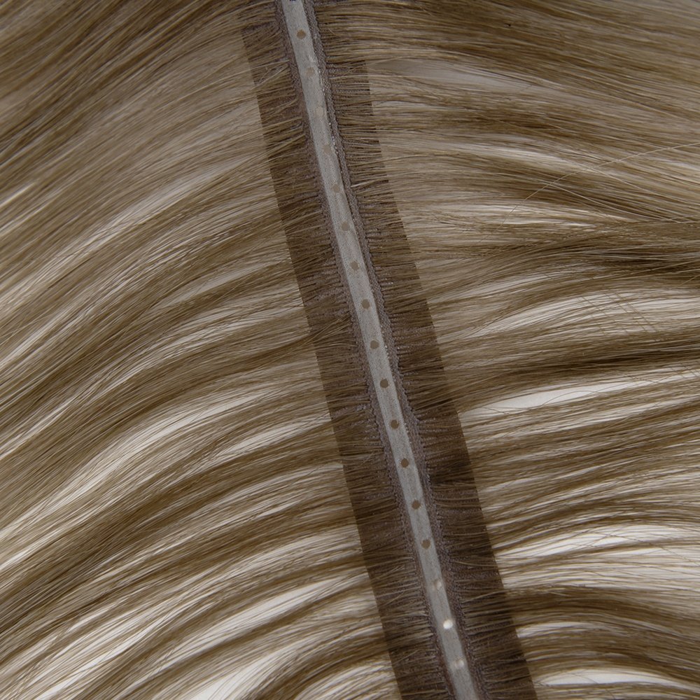 Hot selling products 2024 European genius Xo invisible weft human hair extension natural balayage color Skin weft with holes
