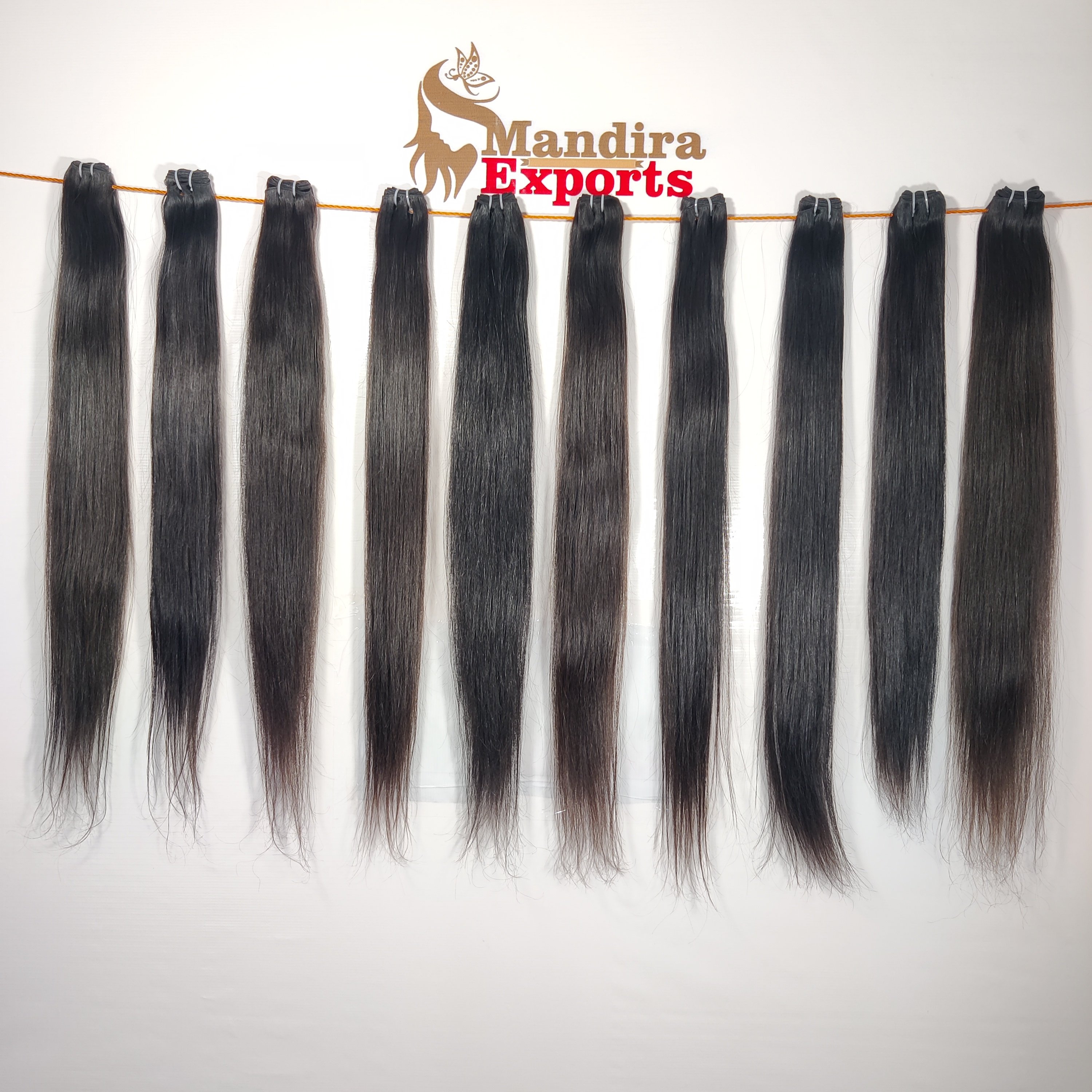 100% Wholesalers Indian single donor machine double weft long straight silky raw 40 inch bundles human hair extensions