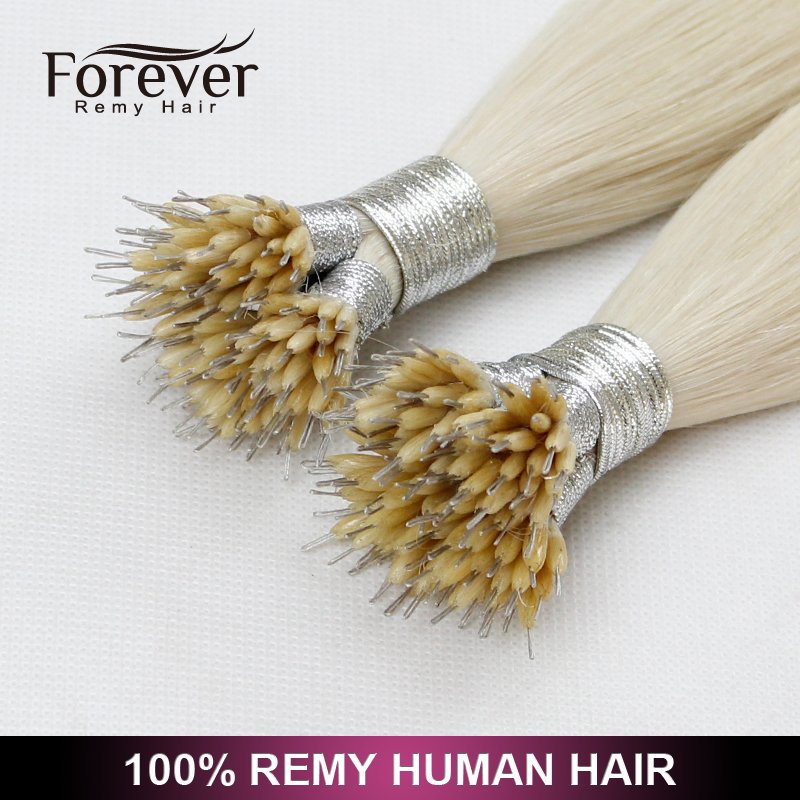 wholesale european hair remy human hair nano ring/nano tip hair extensions double drawn top quality