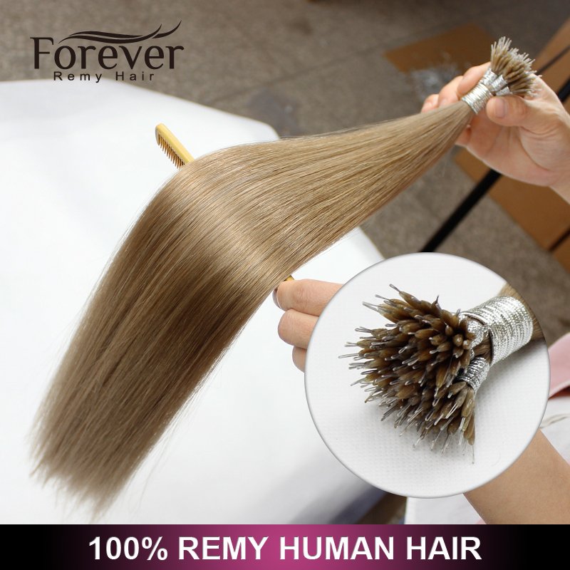 wholesale european hair remy human hair nano ring/nano tip hair extensions double drawn top quality