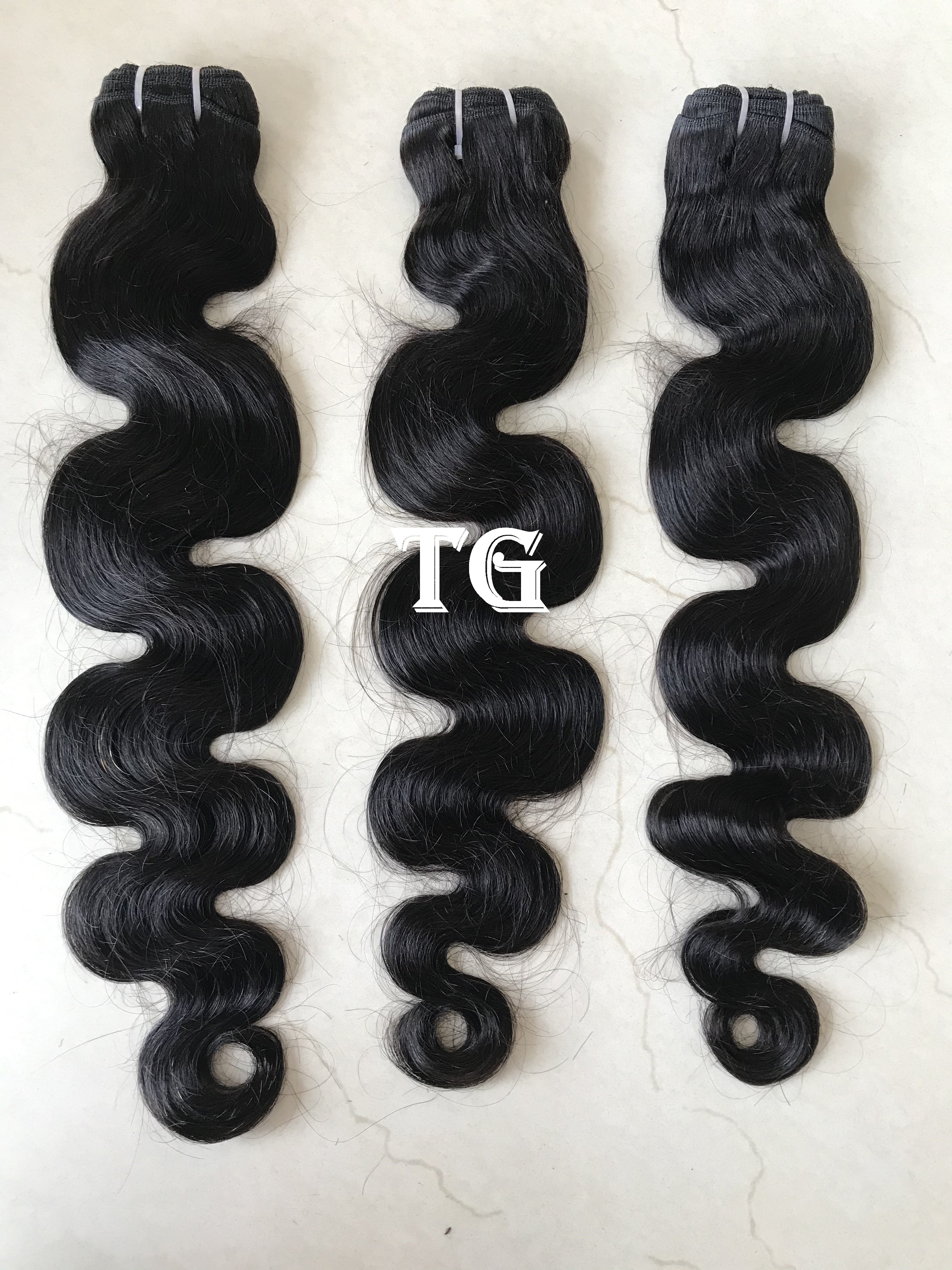 Wholesales Indian Vendors 100% Indian Temple Remy Virgin 24'' Body Wave Bundles Extension Single Drawn Hair Grade 12A For Women
