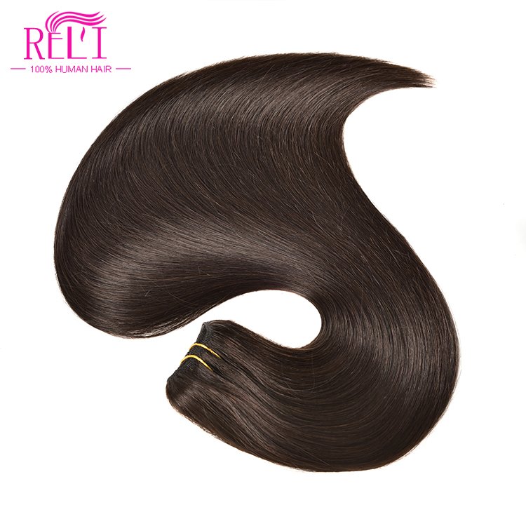 Dropshipping cuticle aligned Raw virgin 12A brazilian Hair 100 remy clip in human hair extensions