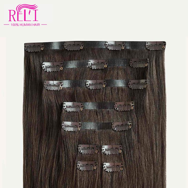 Dropshipping cuticle aligned Raw virgin 12A brazilian Hair 100 remy clip in human hair extensions