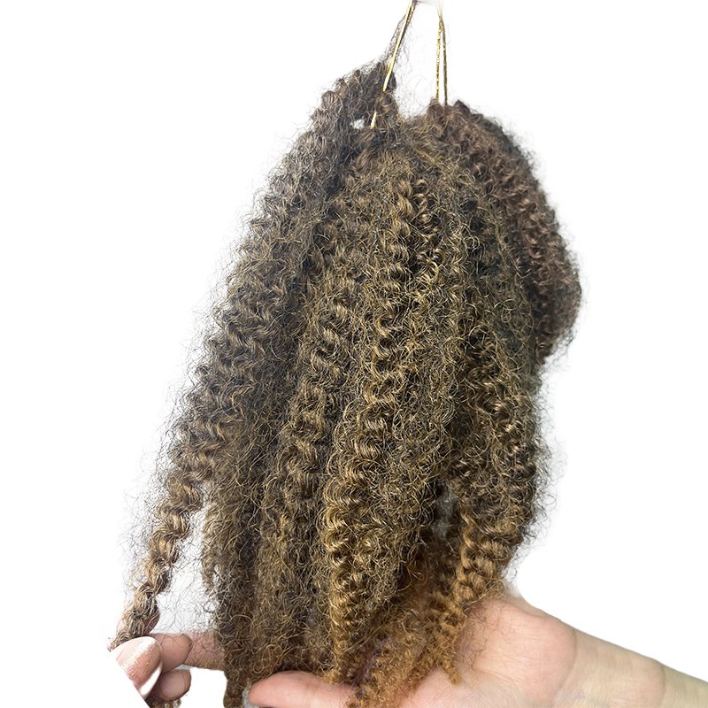 Hot sale Marley Kinky bundle twist Braiding hair Curly Bulk crochet Synthetic hair 8inch hair extensions for braids