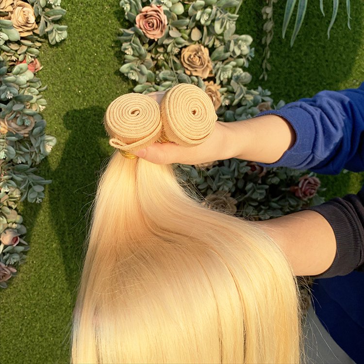 Becus Hair Blond Cuticle Aligned Raw 613 Virgin Hair Bundles With Frontal/Closure,Wholesale Bundle Virgin Hair Vendor