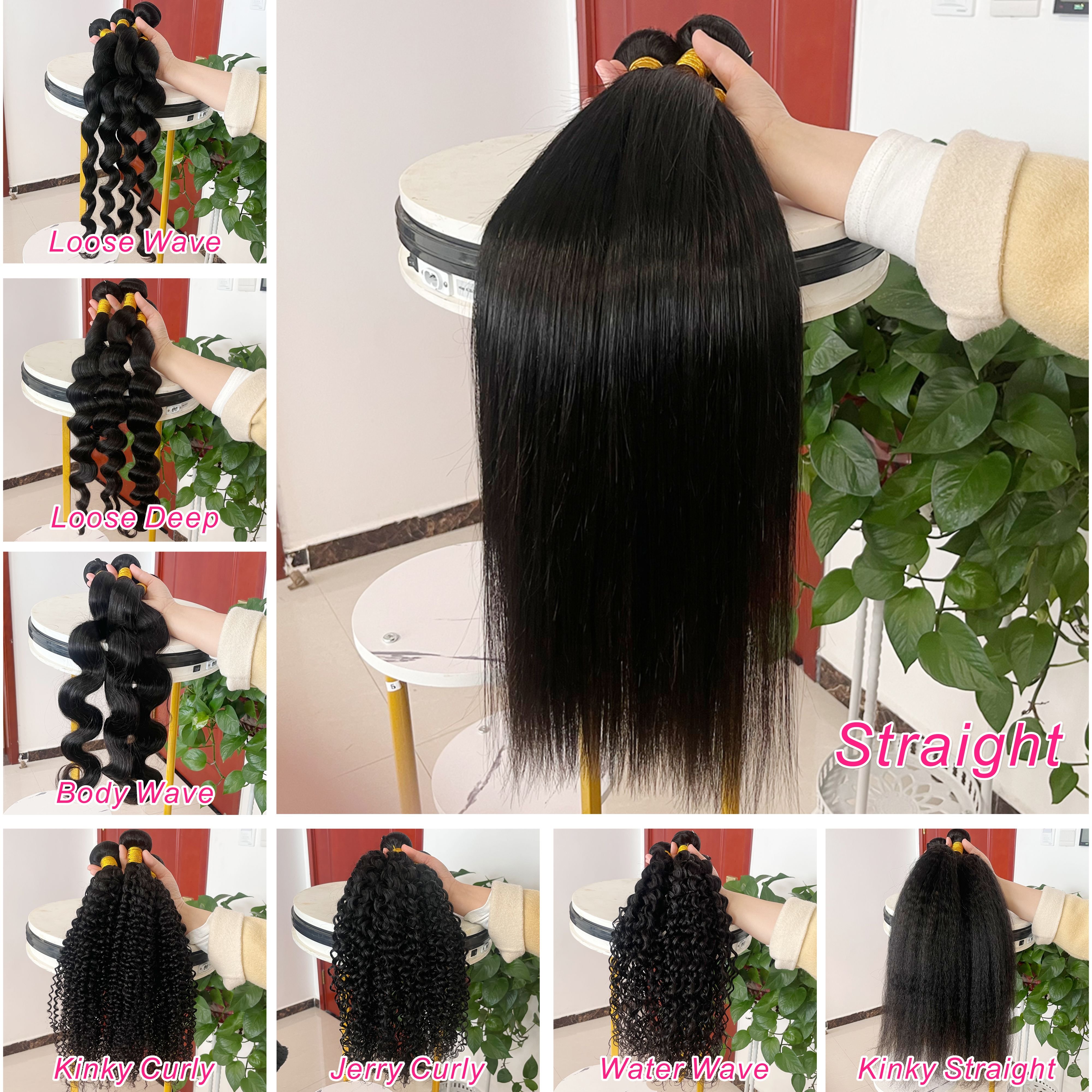 Free Sample 10a 12a Raw Indian Virgin Cuticle Aligned Bundles Human Hair Extensions Vendor Mink Brazilian Hair From Single Donor