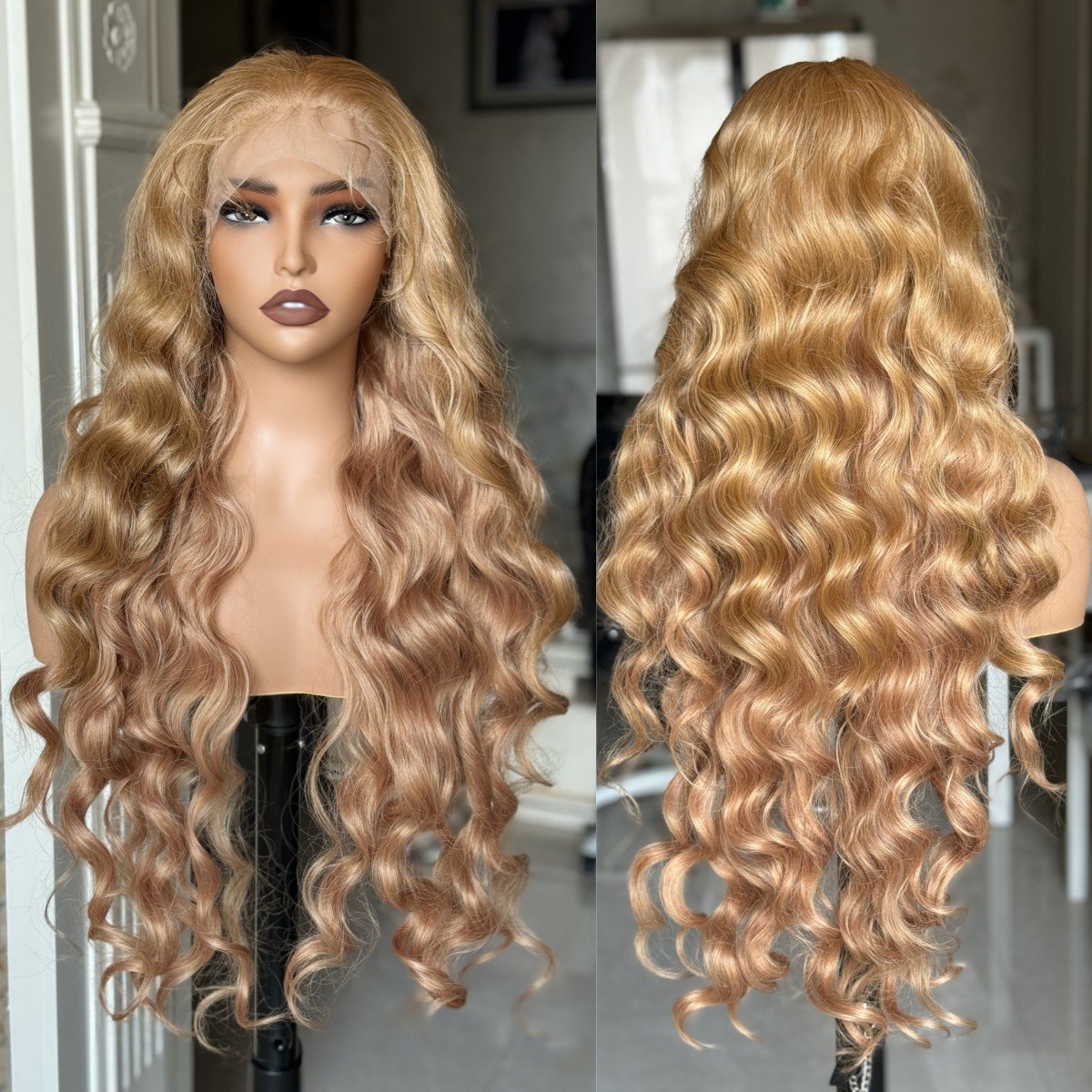 starhair 32Inch Long 13x6 Lace Body Wave Pre Plucked with Baby Hair Glueless Swiss Lace Heat Resistant Synthetic Lace Front Wigs