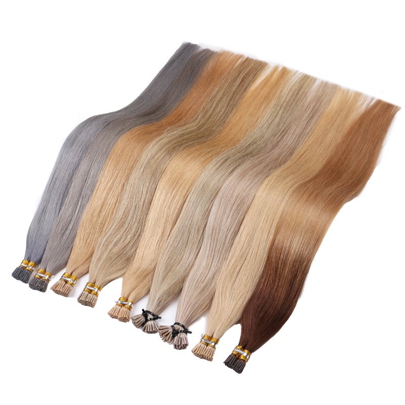 Customized Color Pre Bonded Cuticle Remy Aligned Keratin U Flat I Tip Human Hair Extensions