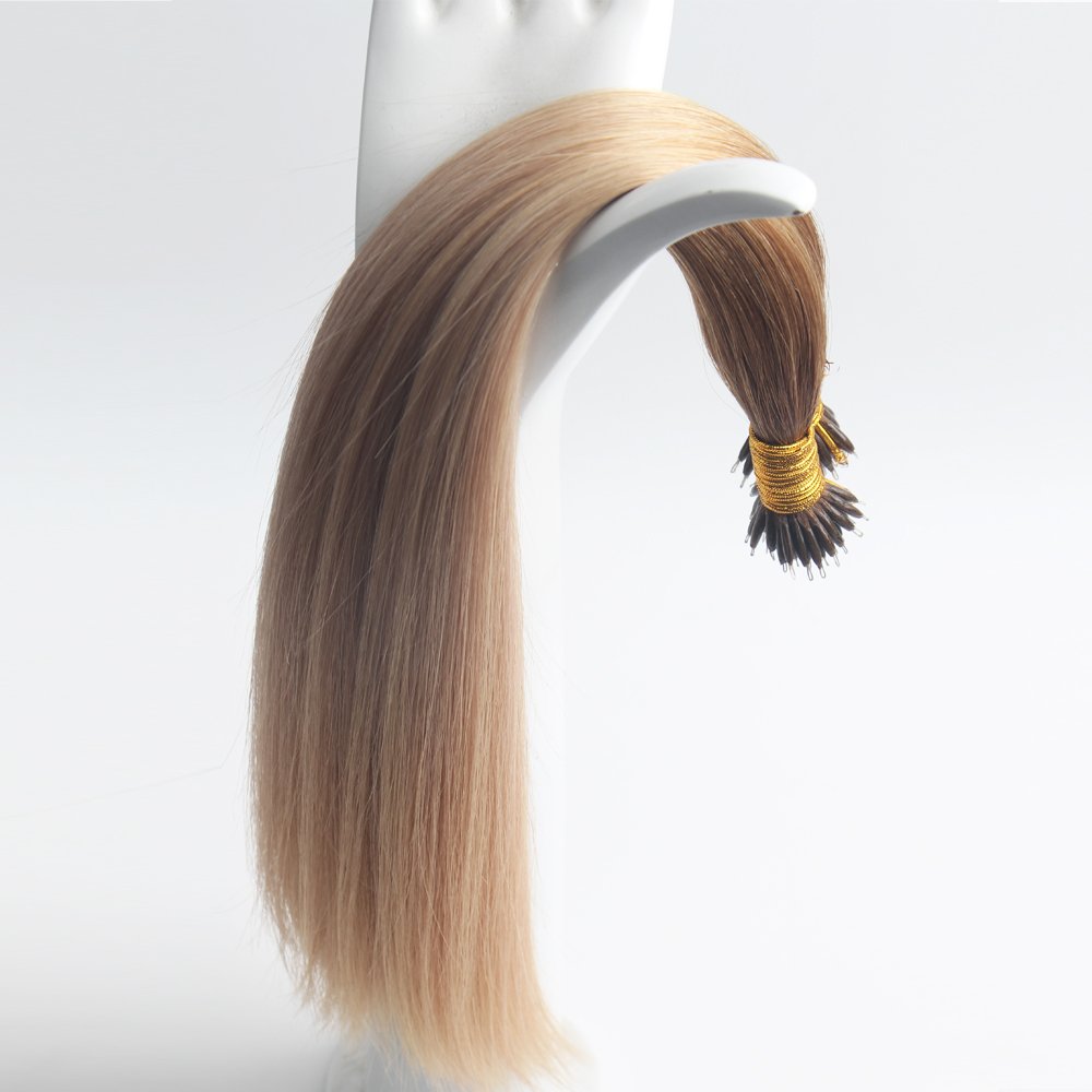 Customized Wholesale Thick Ends Luxury Ombre Balayage Double Drawn Micro Nano Ring European Virgin Remy Human Hair Extensions