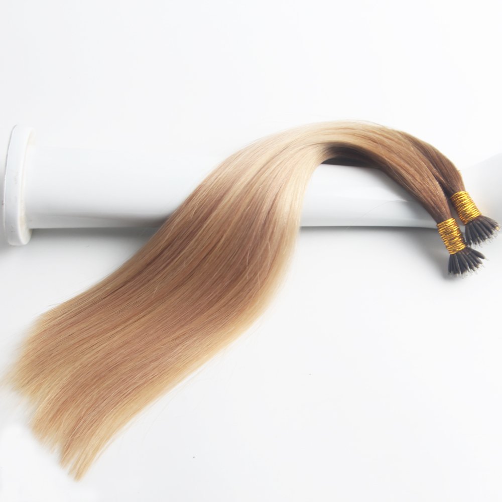 Customized Wholesale Thick Ends Luxury Ombre Balayage Double Drawn Micro Nano Ring European Virgin Remy Human Hair Extensions