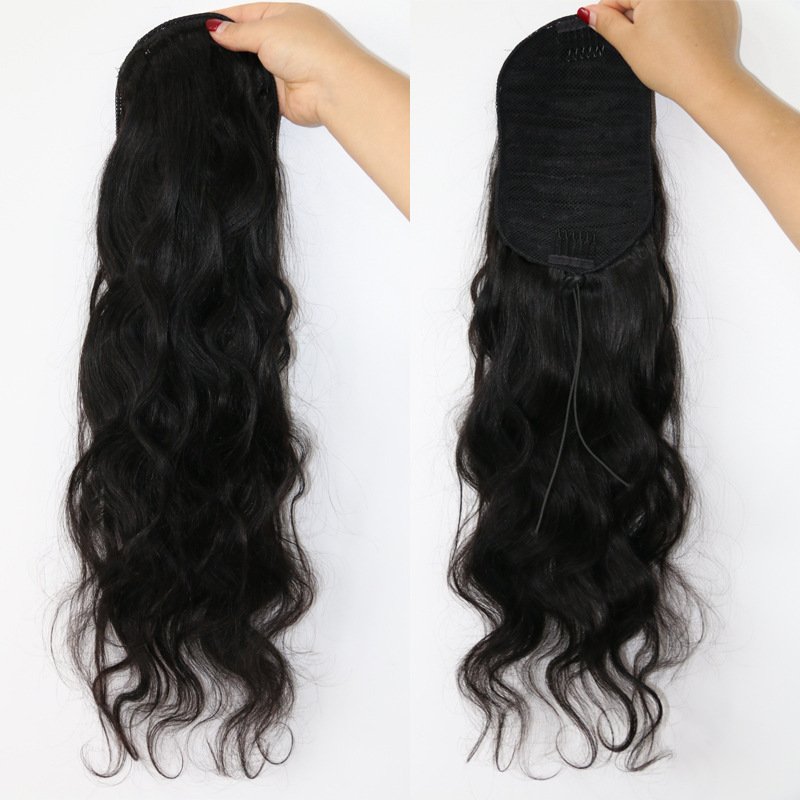 Top Seller 100% Remy Human Hair Drawstring Ponytail Unprocessed Natural Human Hair Ponytail Wig Extension
