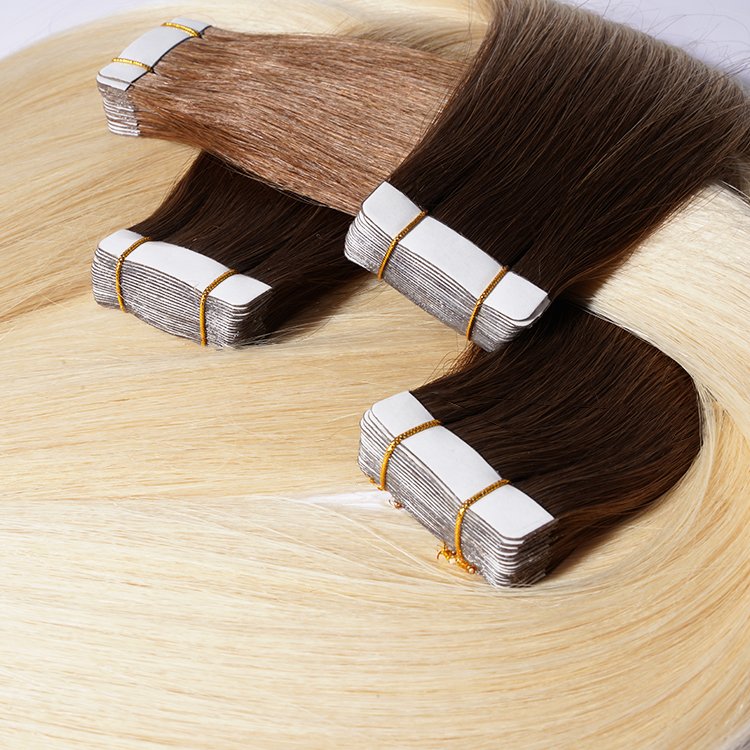 wholesale Invisible tape in hair extensions raw indian human hair extensions bundles