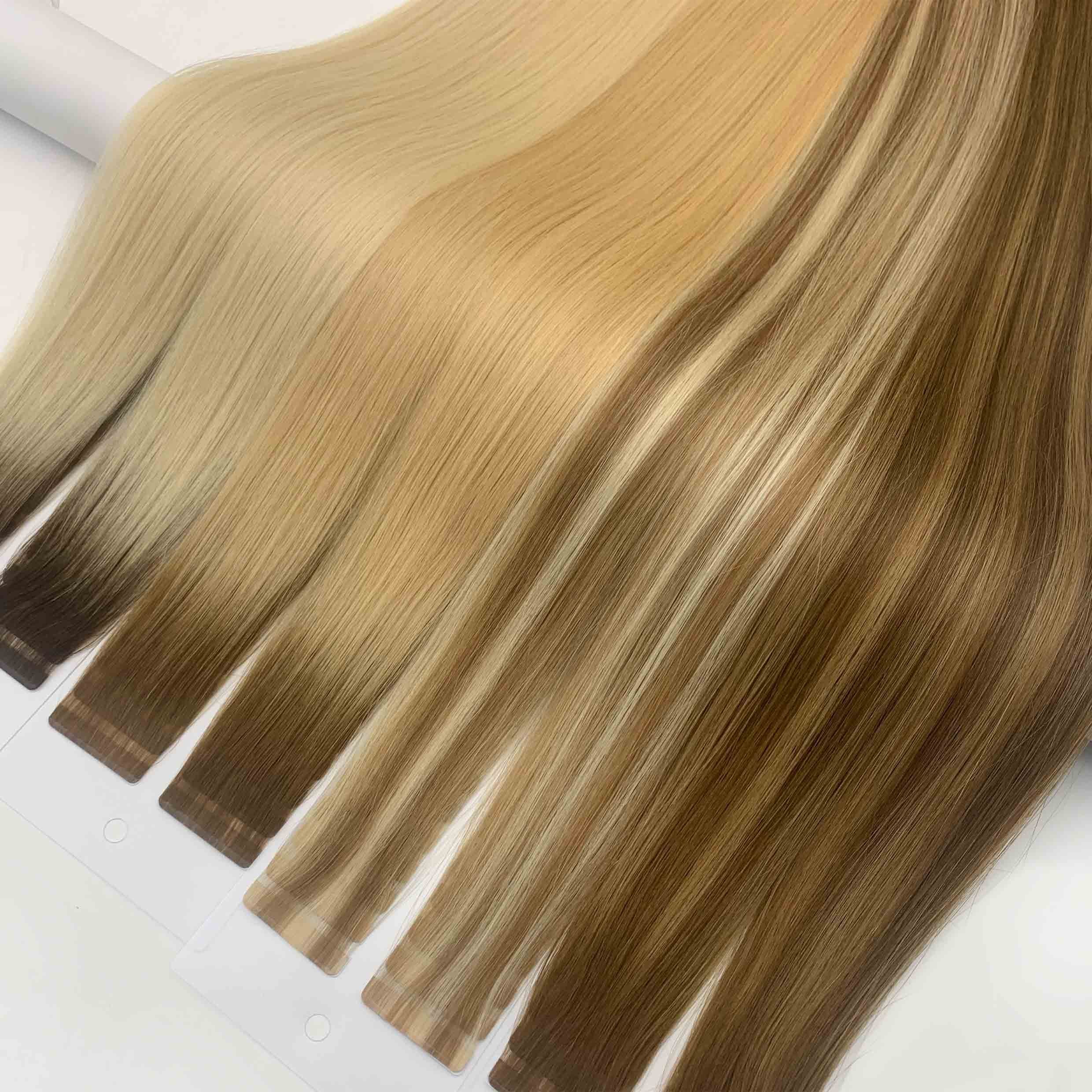 High Quality 100% Human Hair Extensions Russian Cuticle Hair Injected Tape In Seamless And Invisible Soft Hand Feel