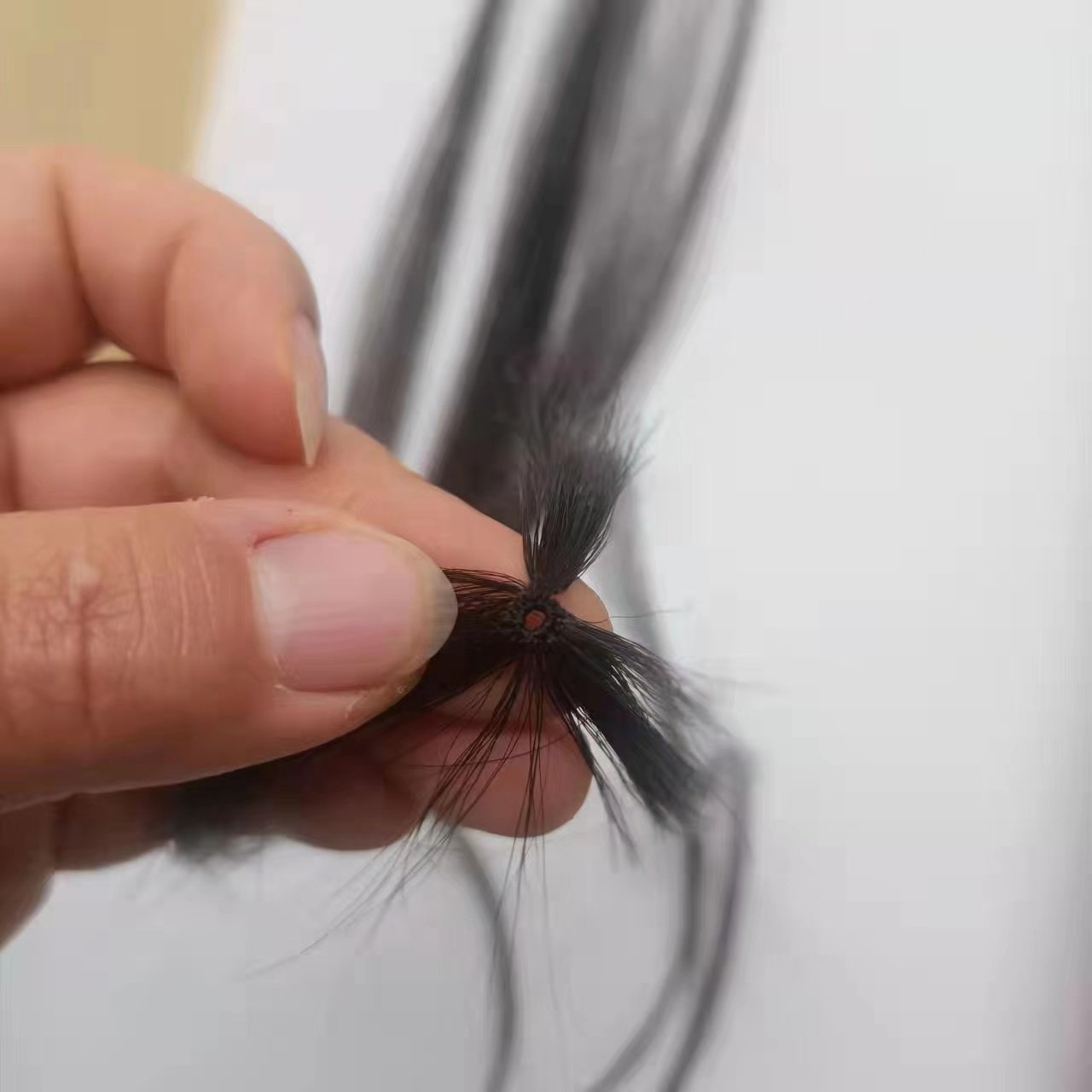 New Product Feathering Hair Extensions Invisible Double Drawn High Quality 100% Human Hair h6 Feathering Hair Extension