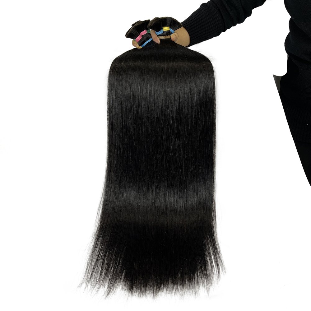 Wholesale Raw unprocessed bulk human hair extensions bundles, super double drawn sdd bone straight mink Vietnamese hair bundles
