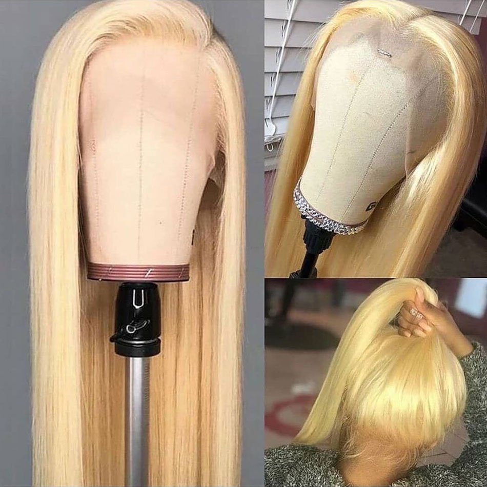 Cheap Brazilian Bone Straight Human Hair HD Lace Frontal Wig For Black Women 613 Blonde 13x6 Hd Human Hair Lace Front Wig Vendor