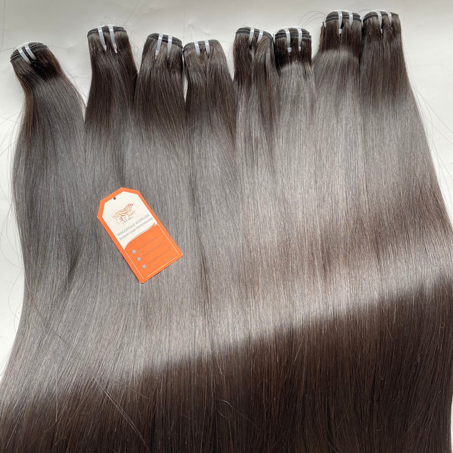 Best Vietnamese Human Hair Extensions Weft Bone Straight Super Silky Double Drawn Quality Without Shedding or Tangle