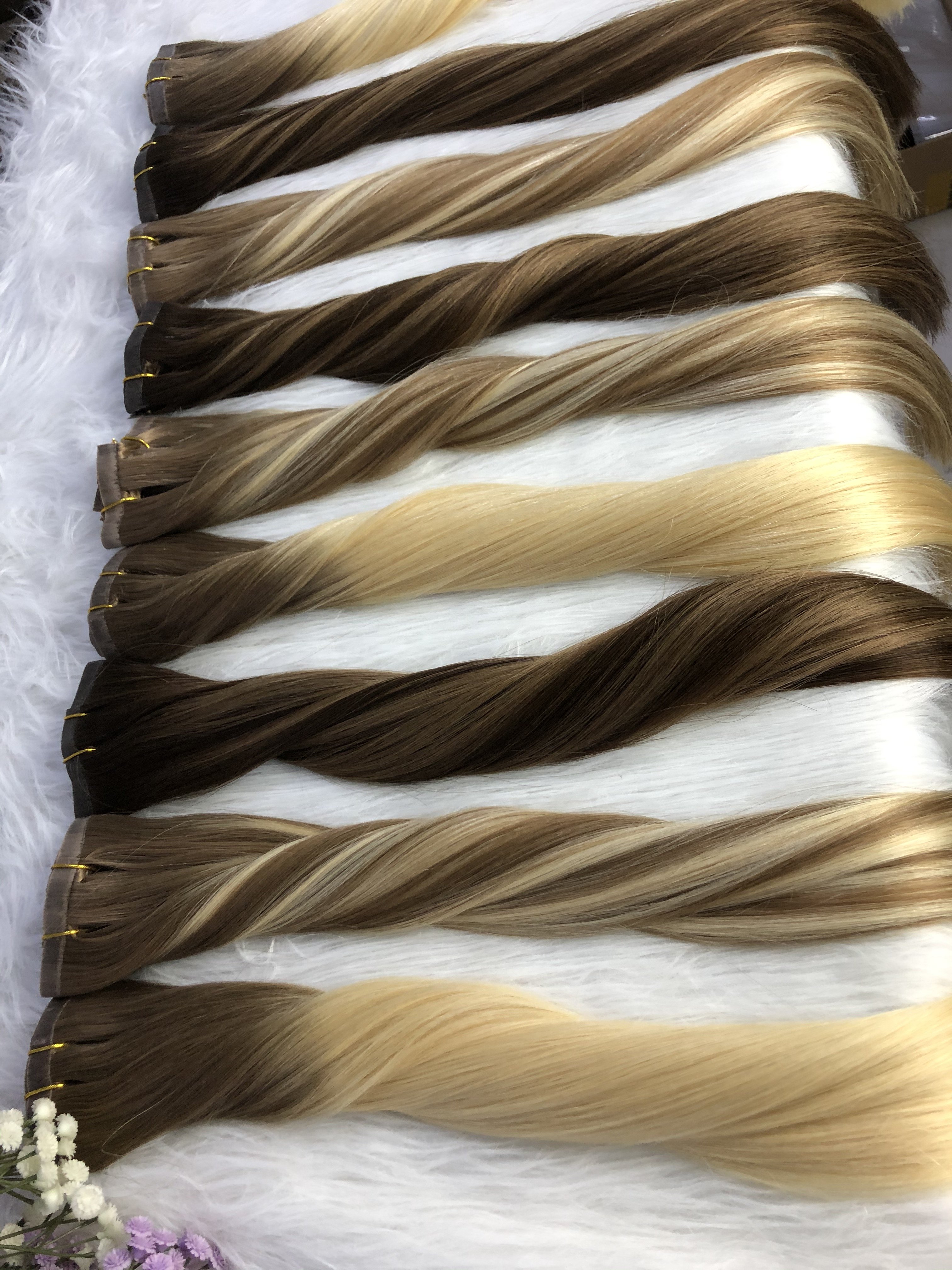 #P18/613 India Tape In Hair, Mini Tape In Real Human Hair Extensions, Vetnam Double Sided Hair Extension Human Hair Tape