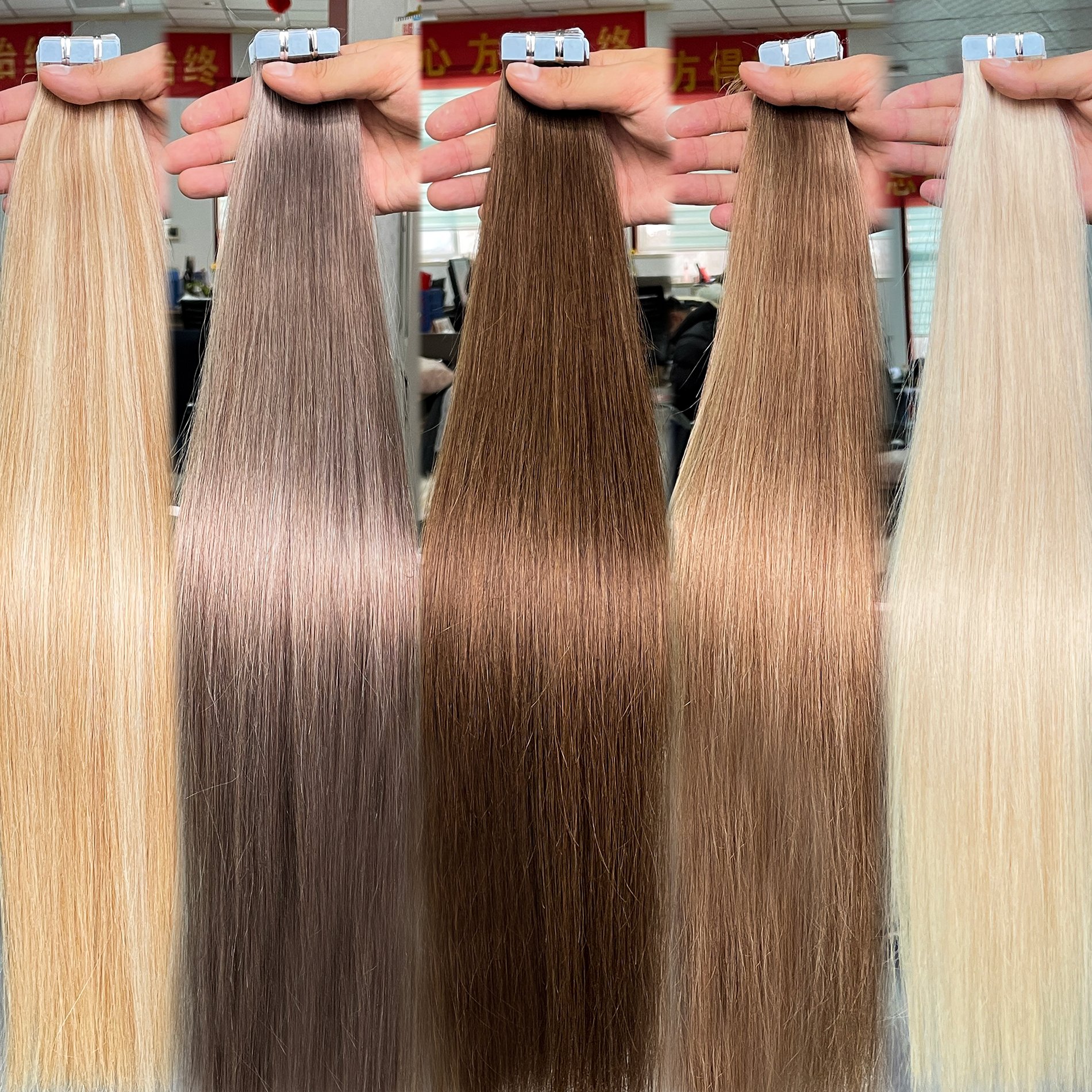 Salon High Quality 100human Remy Tape Extensions Human Hair Double Drawn 18-24inches Tap In Hair Extensions Raw Tape Hair