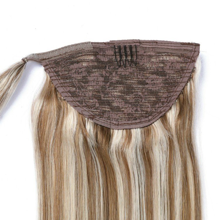 Hot selling human hair extension Piano color P8/24# ponytail bundle brazilian hair ponytail