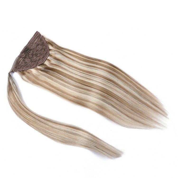 Hot selling human hair extension Piano color P8/24# ponytail bundle brazilian hair ponytail