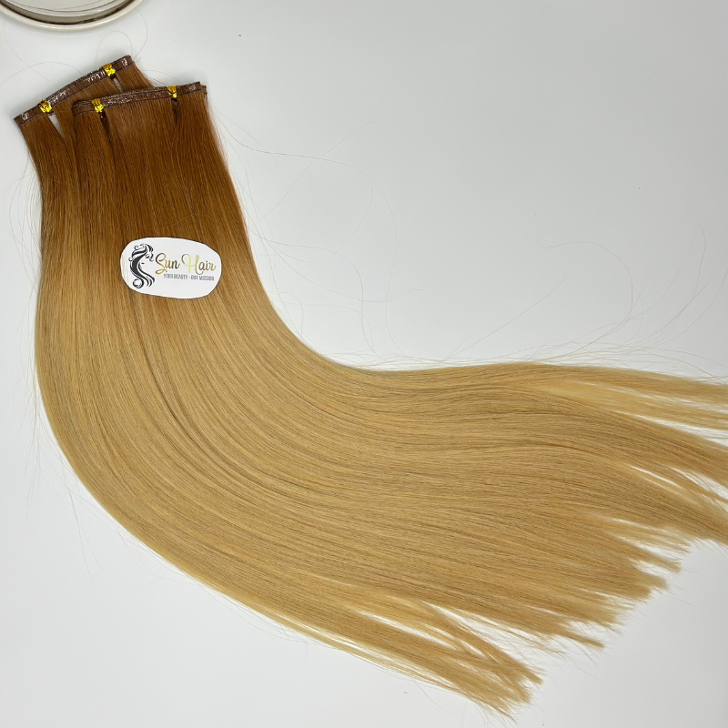 Wholesale Hot Trending Ombre Color Straight Flat Weft 100% Vietnamese Human Hair Extensions From Sun Hair Company