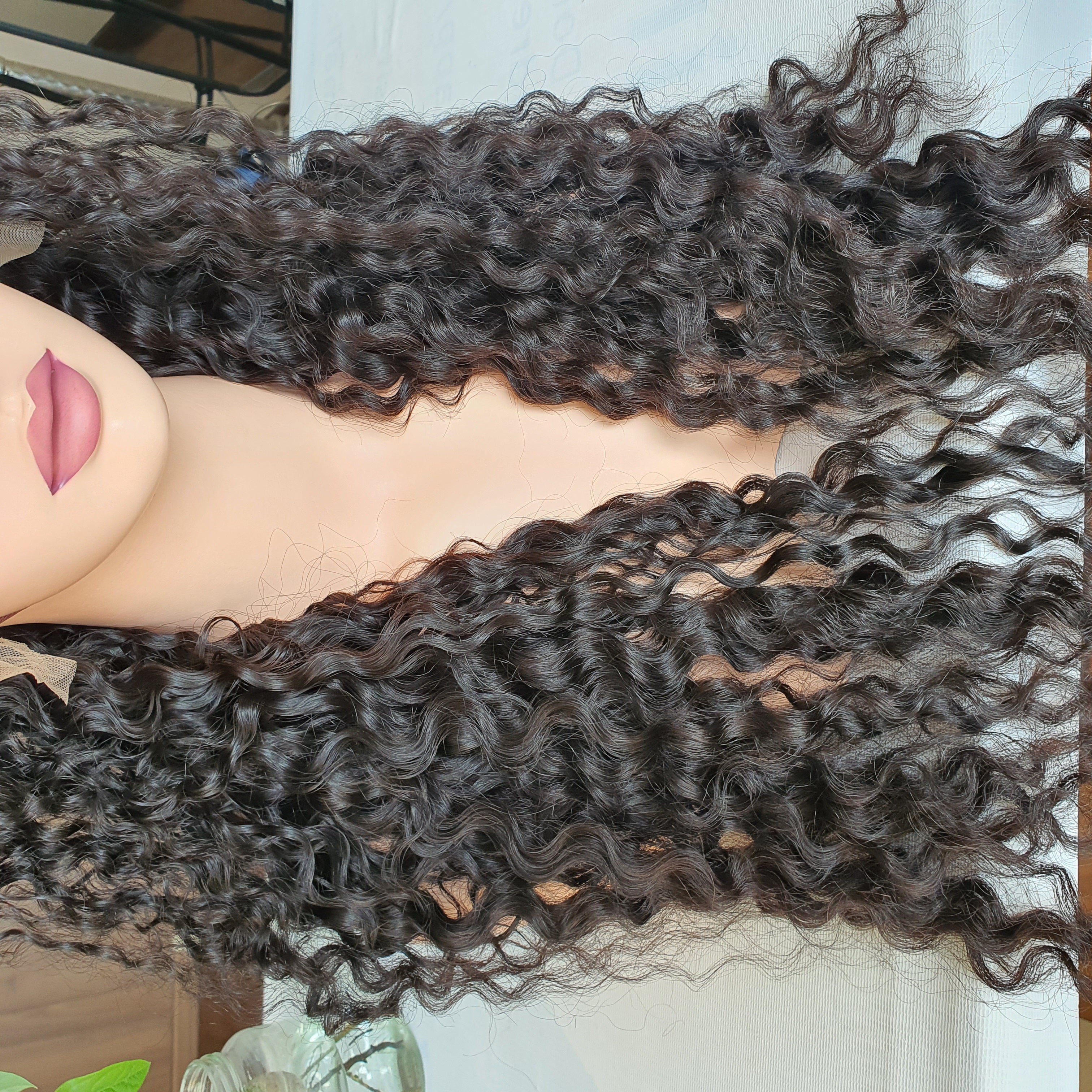 100% Human Hair Wigs super Double Drawn Raw Vietnamese Hair Vendor burmese curl Virgin Human Hair Extension