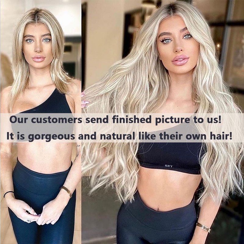 100% Real Premium Remy European Human Hair Double Drawn Thick Root U Tip Seamless Keratin Pre-Bonded Nail Hair Extensions