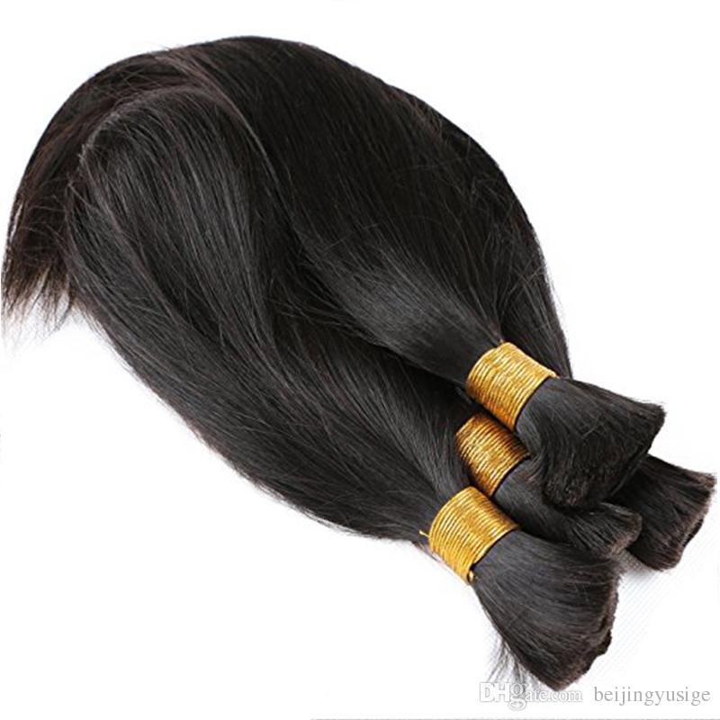 Best quality braid hair cut from one donor 100 percent loose virgin human hair