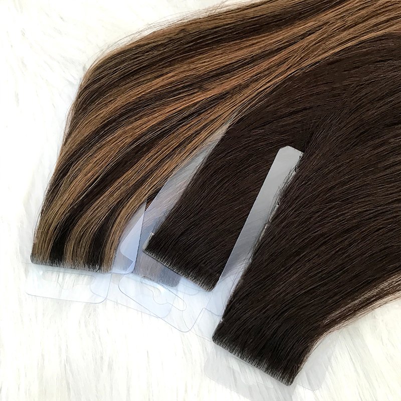 Wholesale Invisible Tape In Hair Extensions 100Human Hair Real European Russian Virgin Remy Raw 100% Tape In Human Hair