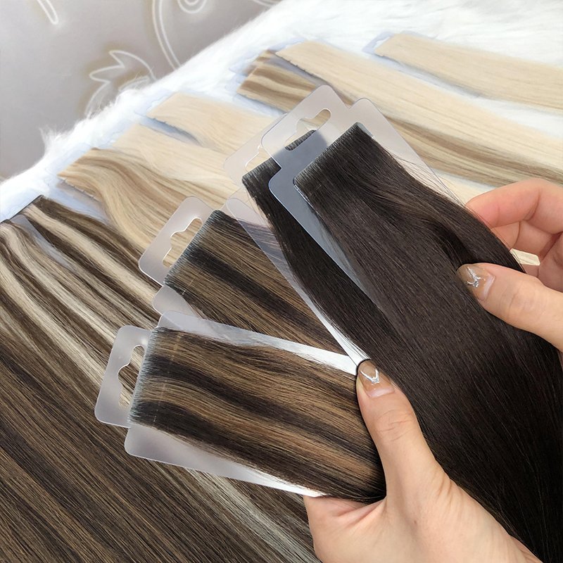 Wholesale Invisible Tape In Hair Extensions 100Human Hair Real European Russian Virgin Remy Raw 100% Tape In Human Hair