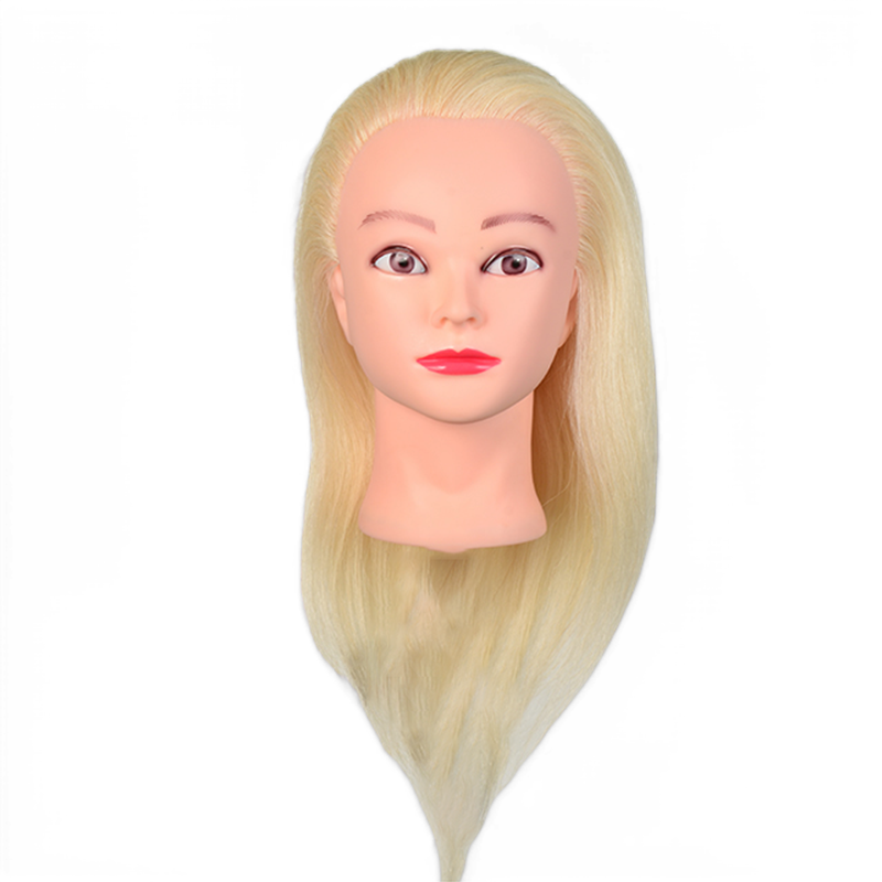 Barber Training Head Manikin Head with Human Hair Manikin Head