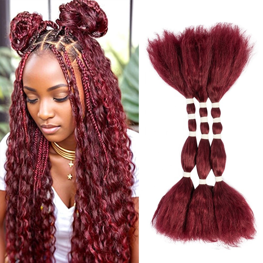 Hot Selling High Quality 100% Unprocessed Human Hair Wet And Wavy Human Bulk Hair For Braiding