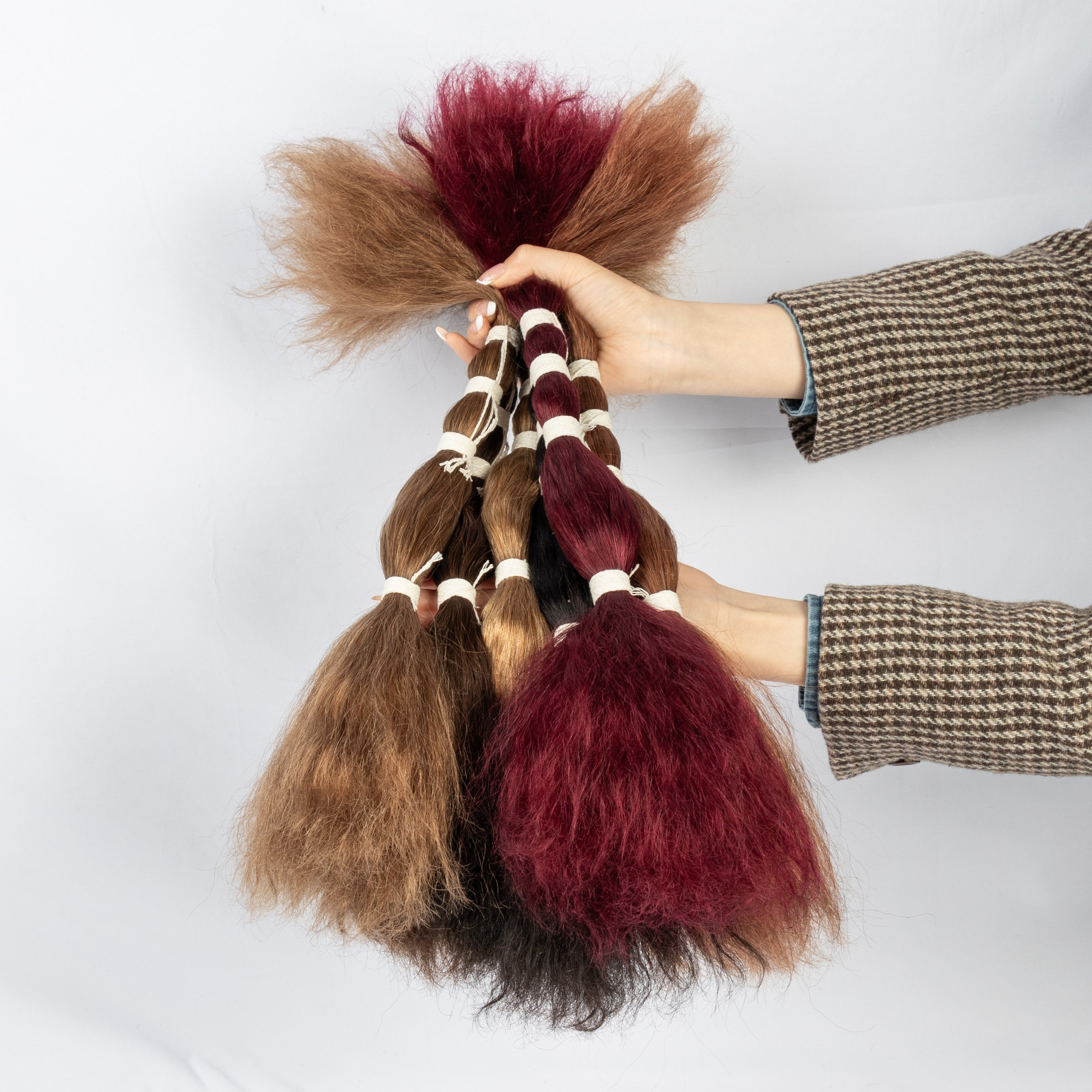 Hot Selling High Quality 100% Unprocessed Human Hair Wet And Wavy Human Bulk Hair For Braiding