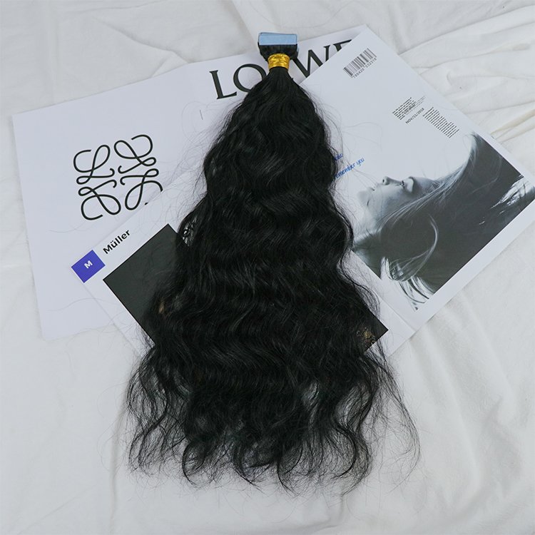 Raw Cambodian tape in Cuticle Aligned Virgin Hair 10-30 inch Body wave Natural wave Tape in Extensions