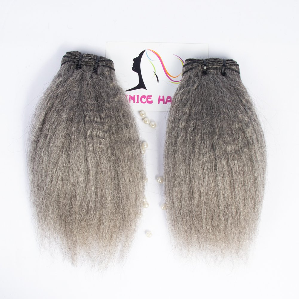 Latest Best Selling Gray Human Hair Weaves Cuticle Aligned Virgin Remy Hair Bundles Gray OEM ODM Hair Extention