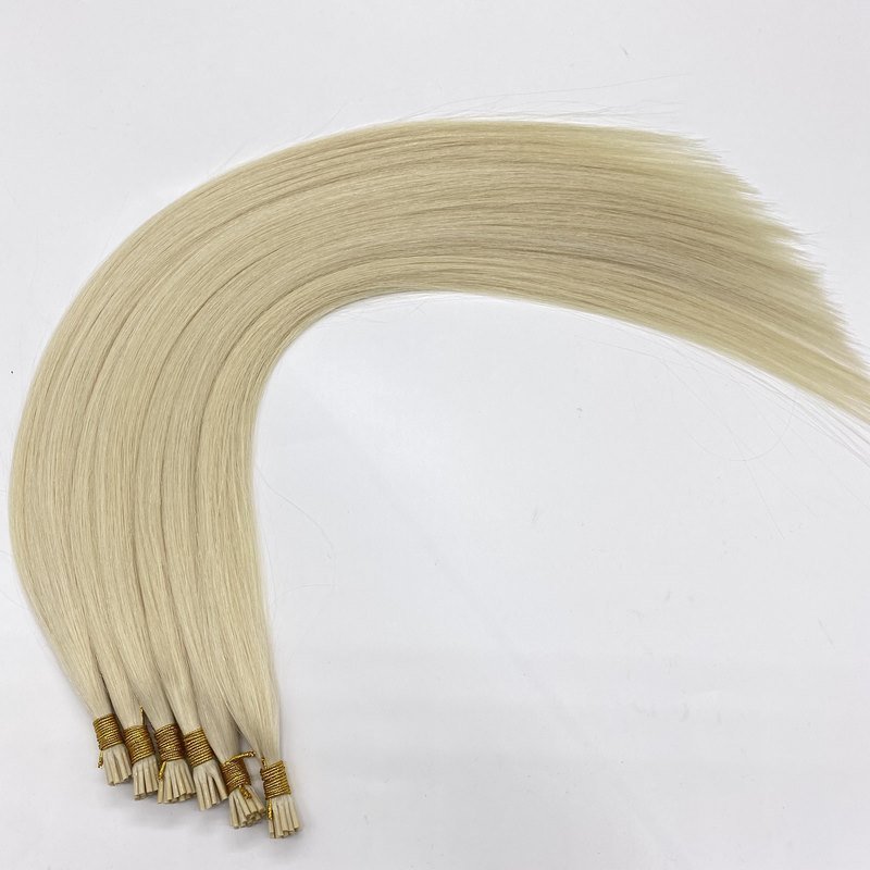 Top Quality For Salon Custom Label White Pre Bonded Virgin Human Hair I Tip Hair Extension