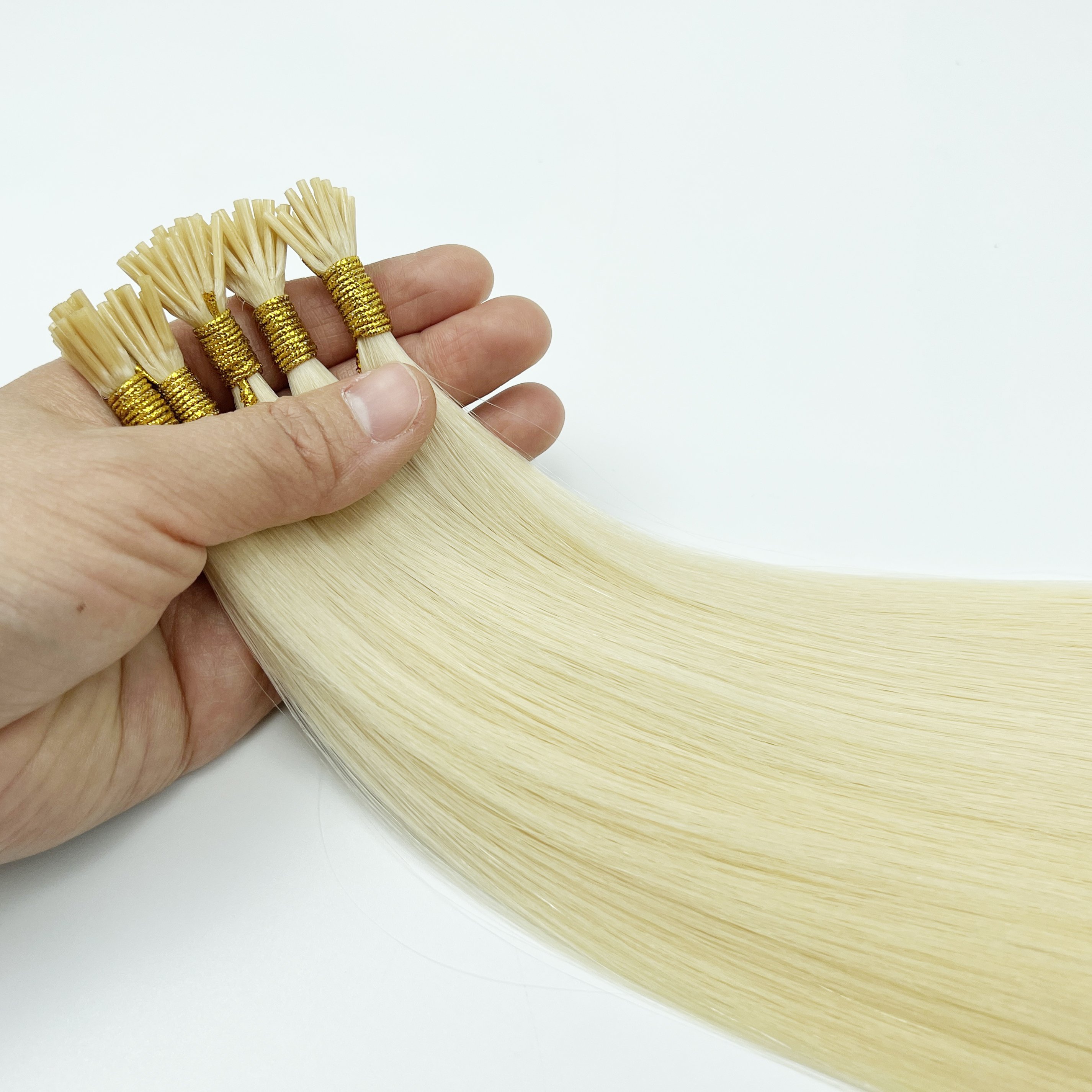 Factory wholesale 100% human hair extensions customized stick I keratin tip human hair extensions