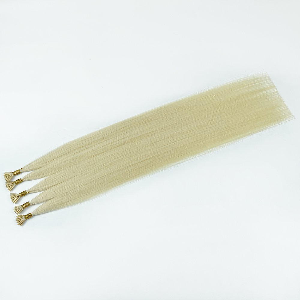 Factory wholesale 100% human hair extensions customized stick I keratin tip human hair extensions