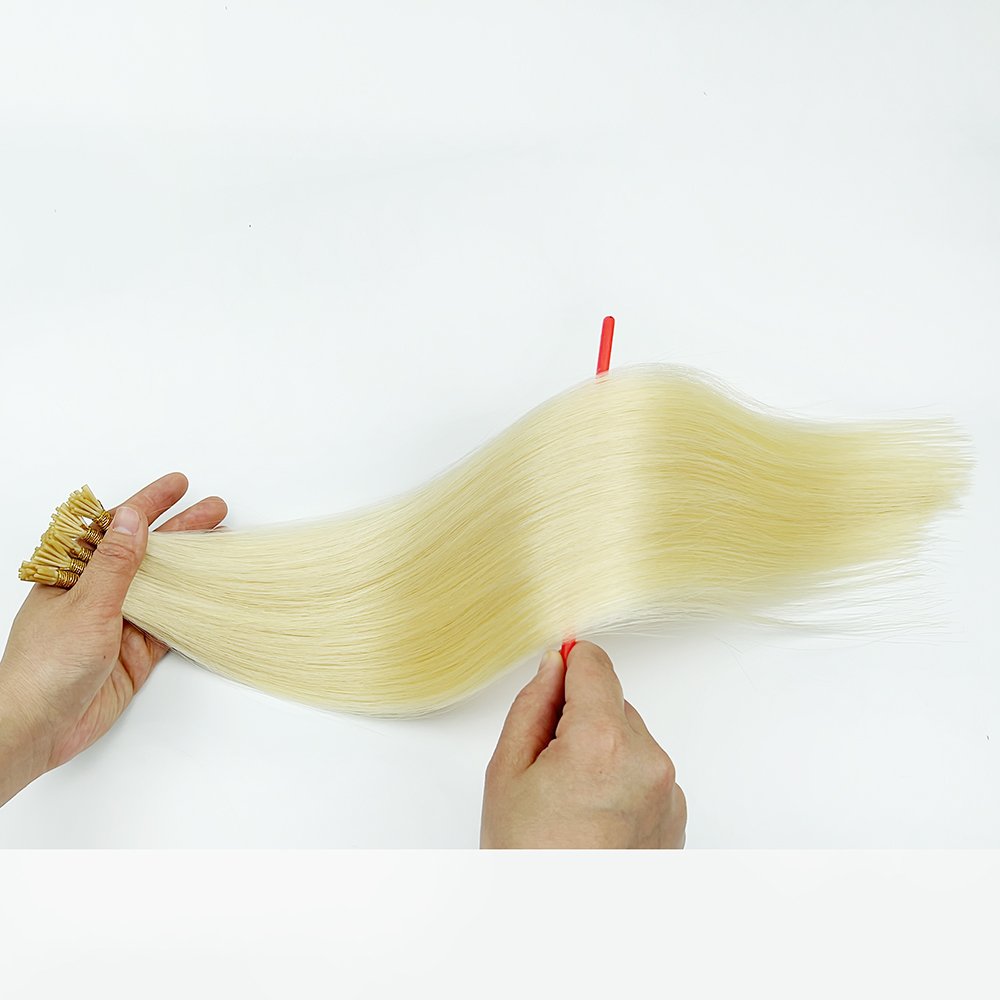 Factory wholesale 100% human hair extensions customized stick I keratin tip human hair extensions